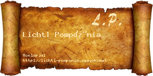 Lichtl Pompónia névjegykártya
